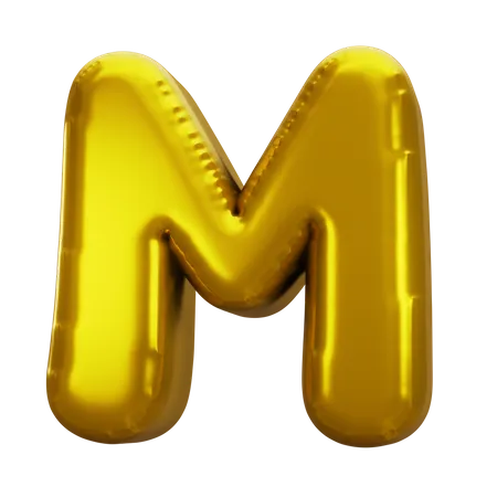 Balloon Letter M  3D Icon