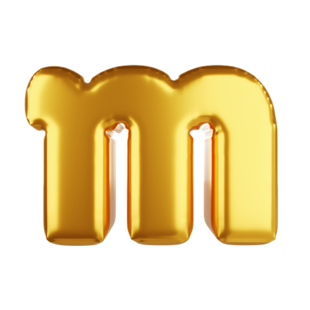 Balloon letter m lower case  3D Icon