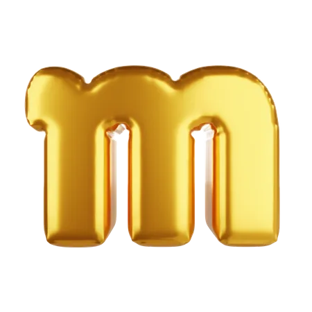 Balloon letter m lower case  3D Icon