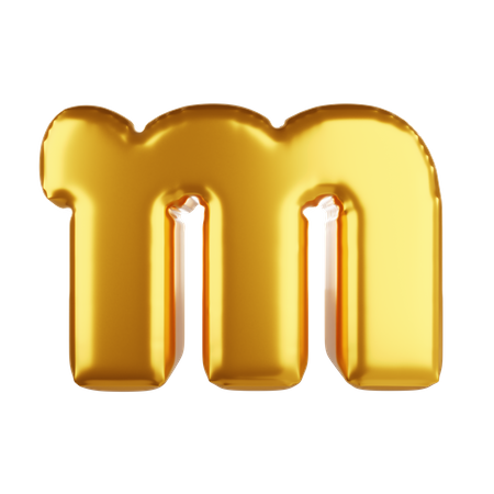 Balloon letter m lower case  3D Icon