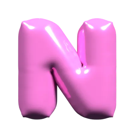 バルーン文字n  3D Icon