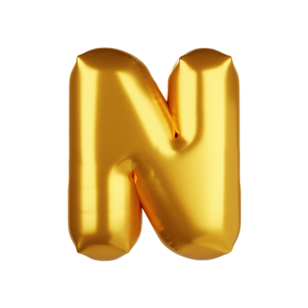 Balloon letter N  3D Icon