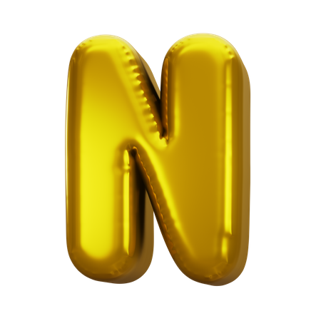 Balloon Letter N  3D Icon