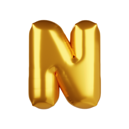 Balloon letter N  3D Icon