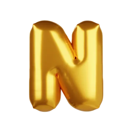 Balloon letter N  3D Icon