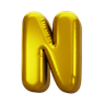 letter n emoji 3d