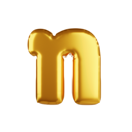 Balloon letter n lower case  3D Icon