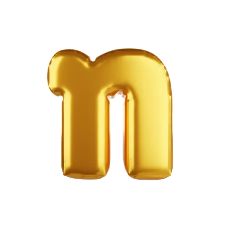 Balloon letter n lower case  3D Icon