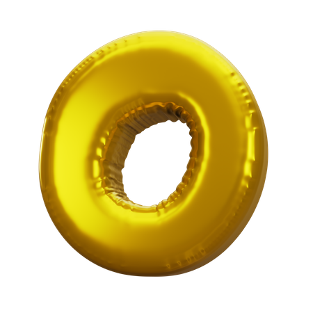 Balloon Letter O  3D Icon