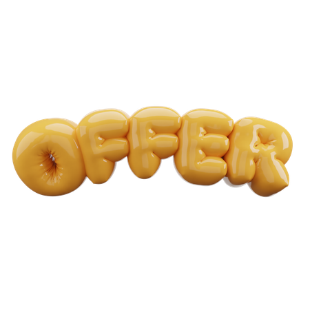 Balloon Letter Offer Sticker  3D Icon