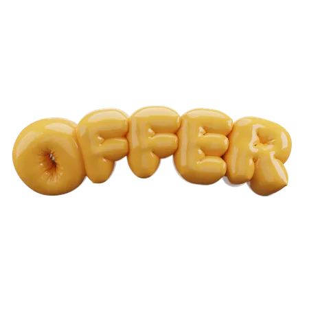 Balloon Letter Offer Sticker  3D Icon