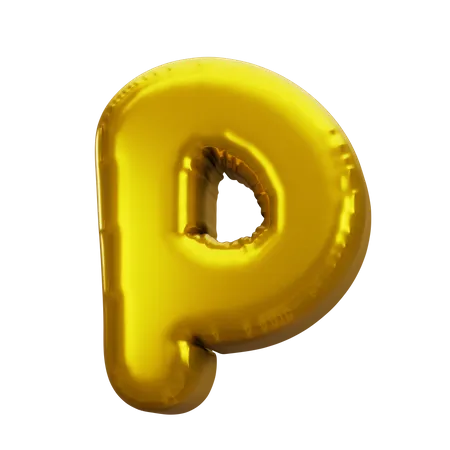 Balloon Letter P  3D Icon