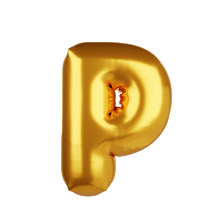 Balloon letter P  3D Icon