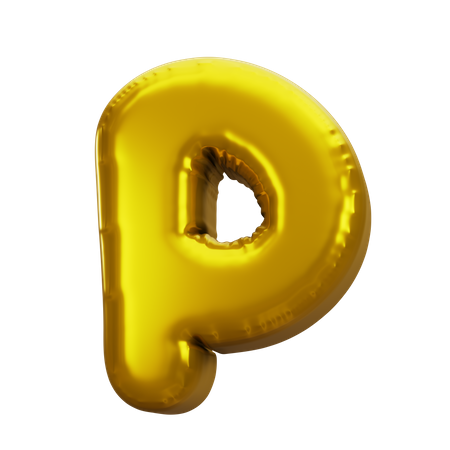 Balloon Letter P  3D Icon