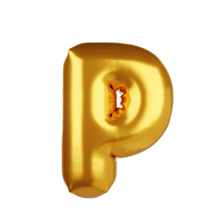 Balloon letter P 3D Icon