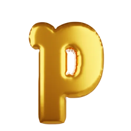 Balloon letter p lower case  3D Icon