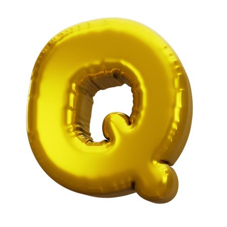 Balloon Letter Q  3D Icon