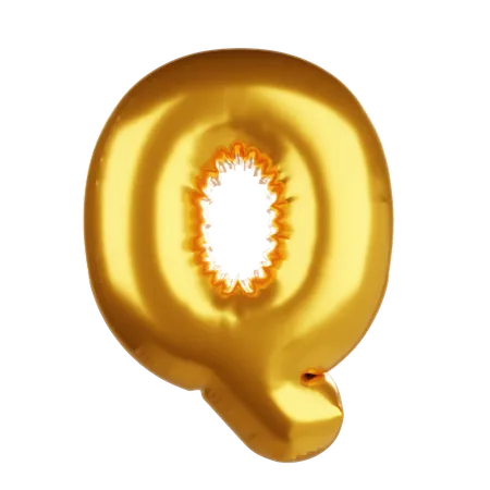 Balloon letter Q 3D Icon