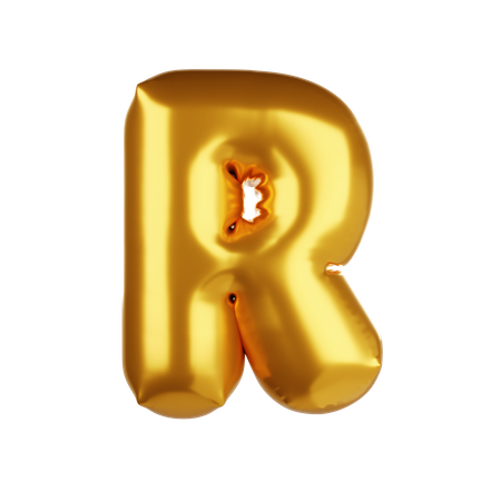 Balloon letter R  3D Icon