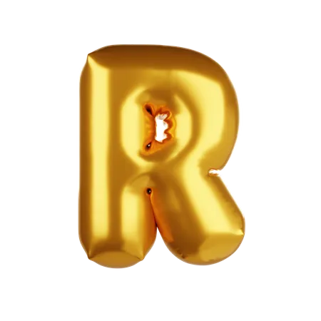 Balloon letter R 3D Icon