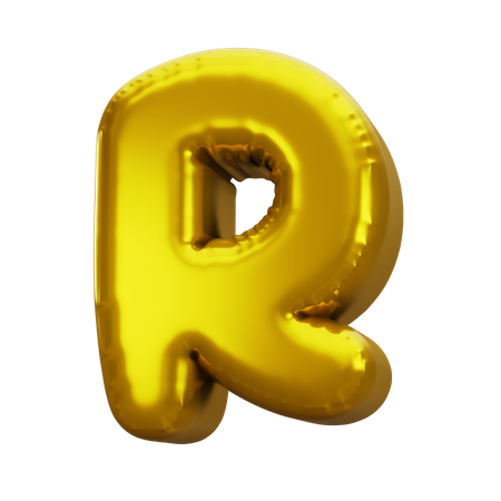 Balloon Letter R  3D Icon