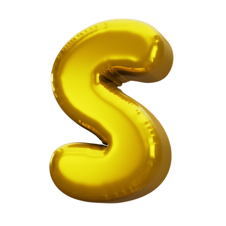 Balloon Letter S  3D Icon