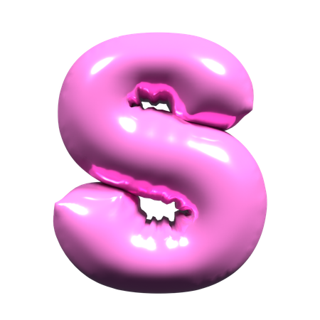 Balloon Letter S  3D Icon