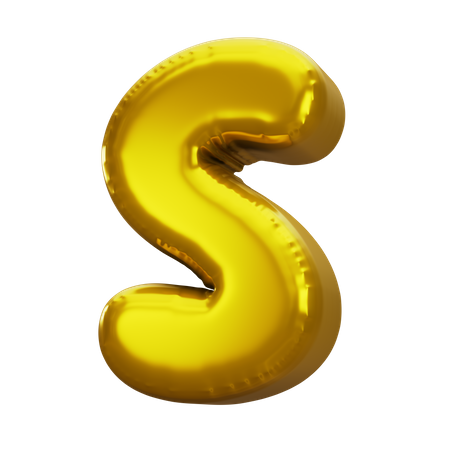 Balloon Letter S  3D Icon