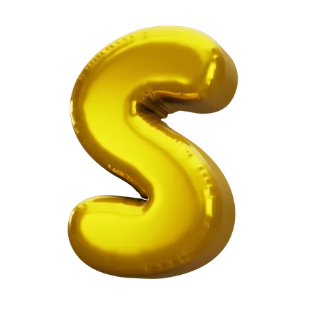 Balloon Letter S  3D Icon
