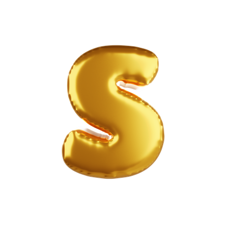 Balloon letter s lower case  3D Icon