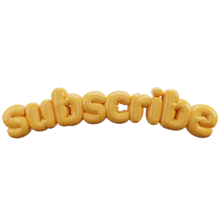 Balloon Letter Subscribe Sticker  3D Icon