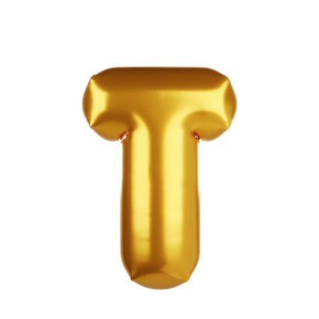 Balloon letter T  3D Icon