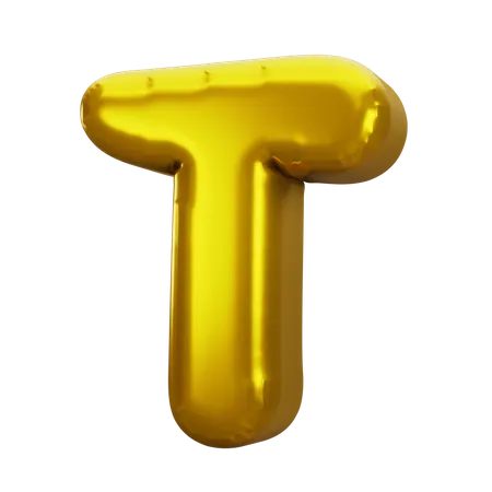 Balloon Letter T  3D Icon