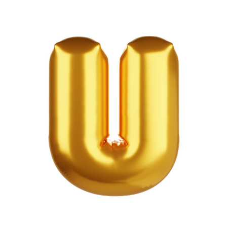 Balloon letter U 3D Icon