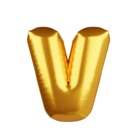 Balloon letter V  3D Icon