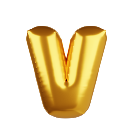 Balloon letter V  3D Icon