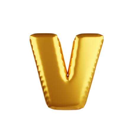 Balloon letter v lower case  3D Icon