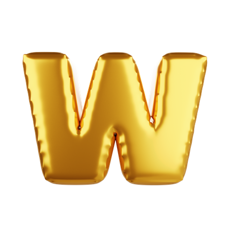 Balloon letter w lower case  3D Icon