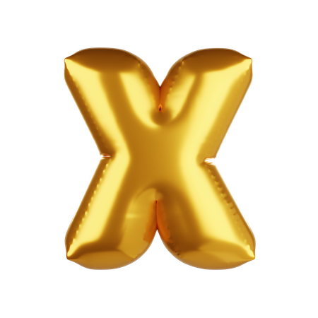 Balloon letter X  3D Icon