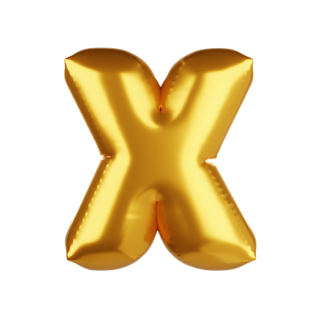 Balloon letter X 3D Icon