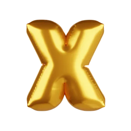 Balloon letter X 3D Icon