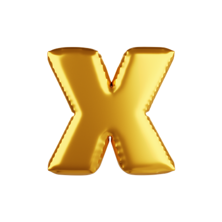 Balloon letter x lower case  3D Icon