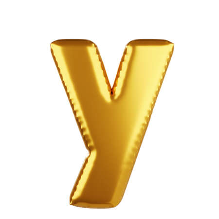 Balloon letter y lower case  3D Icon