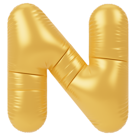Balloon N  3D Icon