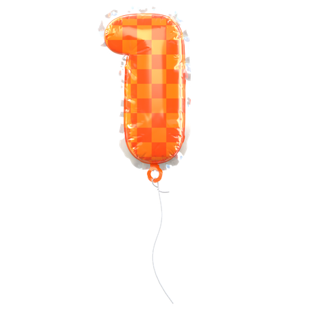 Balloon Number 1  3D Icon