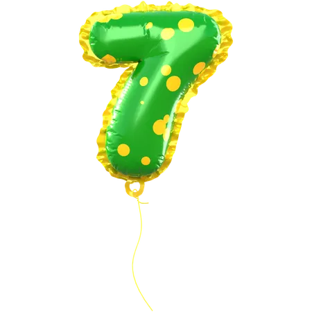 Balloon Number 7  3D Icon