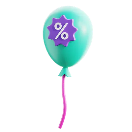 Balloon Property Discount  3D Icon
