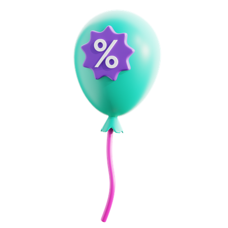 Balloon Property Discount  3D Icon