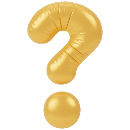 Balloon Question Mark  3D Icon