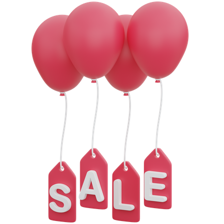 Balloon Sale  3D Icon